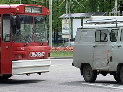 На Красной площади столкнулись троллейбус и УАЗ