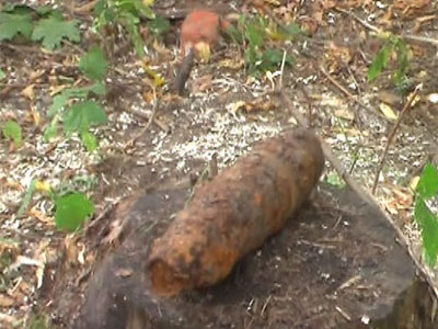 В Ленинском районе нашли артиллерийский снаряд