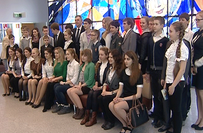 Встреча губернатора со школьниками в планетарии