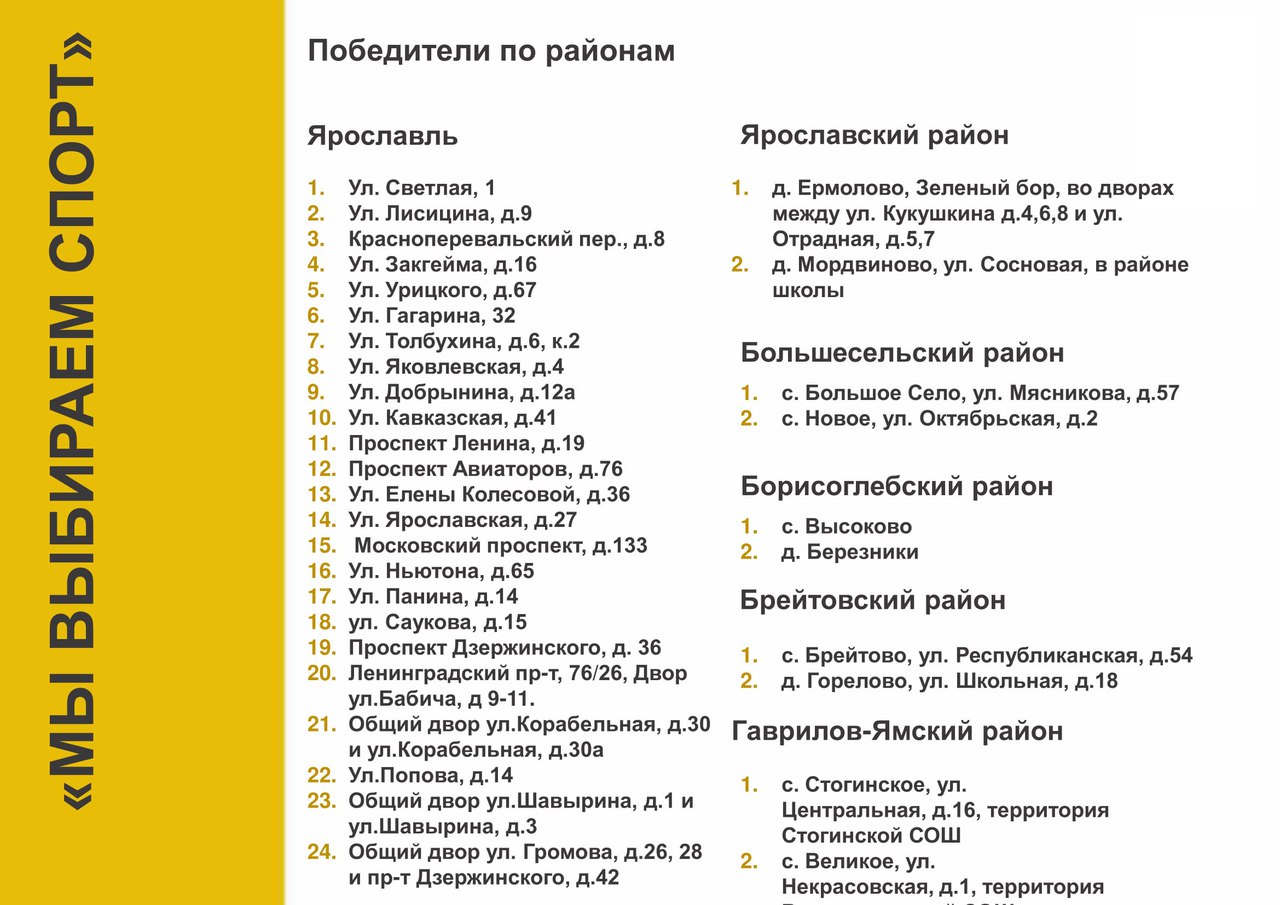 Полный список адресов: Глава Ярославской области Дмитрий Миронов назвал места, где появятся площадки для воркаута