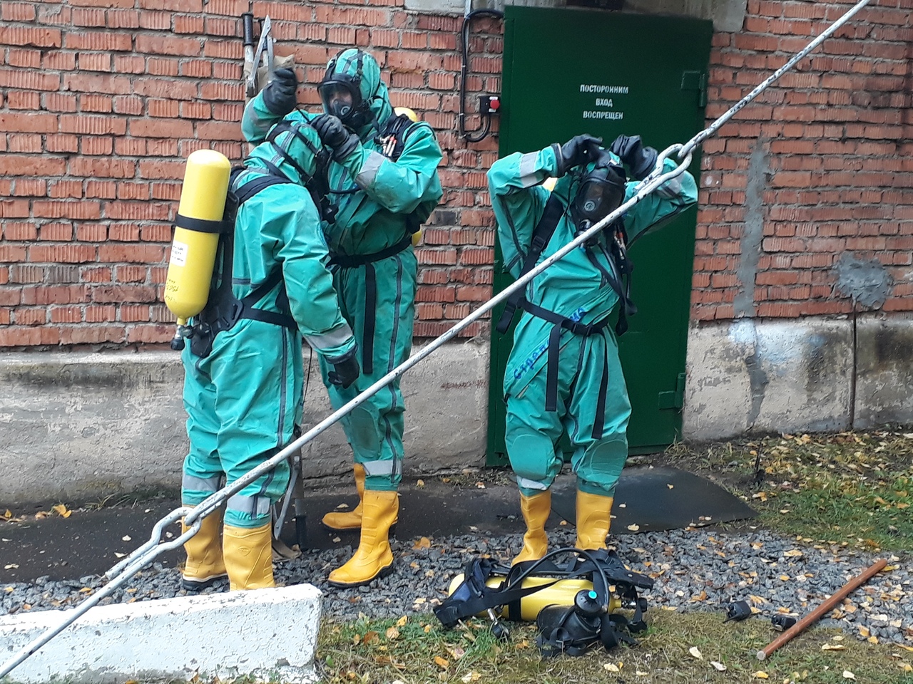 В Рыбинске сотрудники водоканала ликвидировали условную утечку жидкого хлора