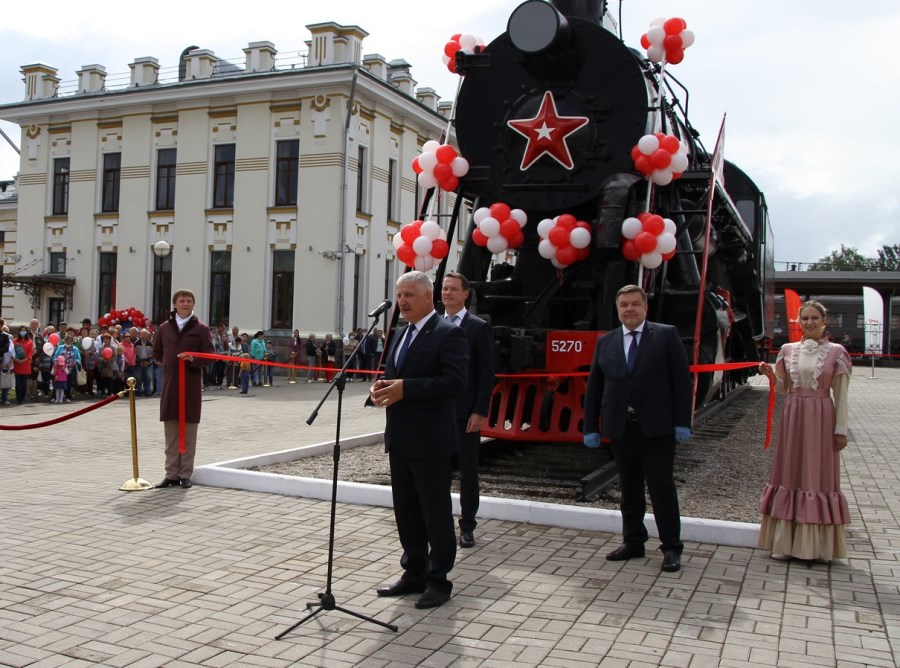 В Рыбинске торжественно открыли памятник паровозу серии “Лебедянка”