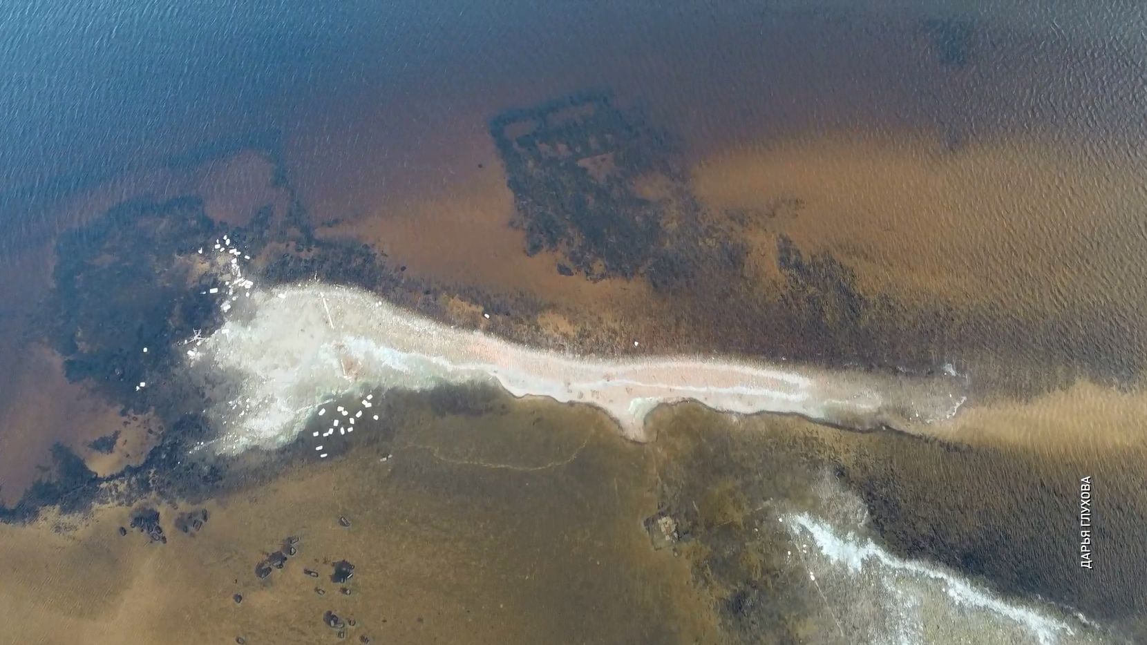 Затопленный город восстал из воды: очертания Мологи показались на поверхности Рыбинского водохранилища Ярославской области