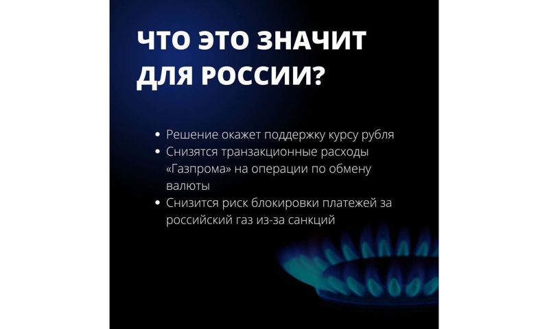 Переход к расчетам в рублях за поставки газа недружественные страны укрепит российский рубль