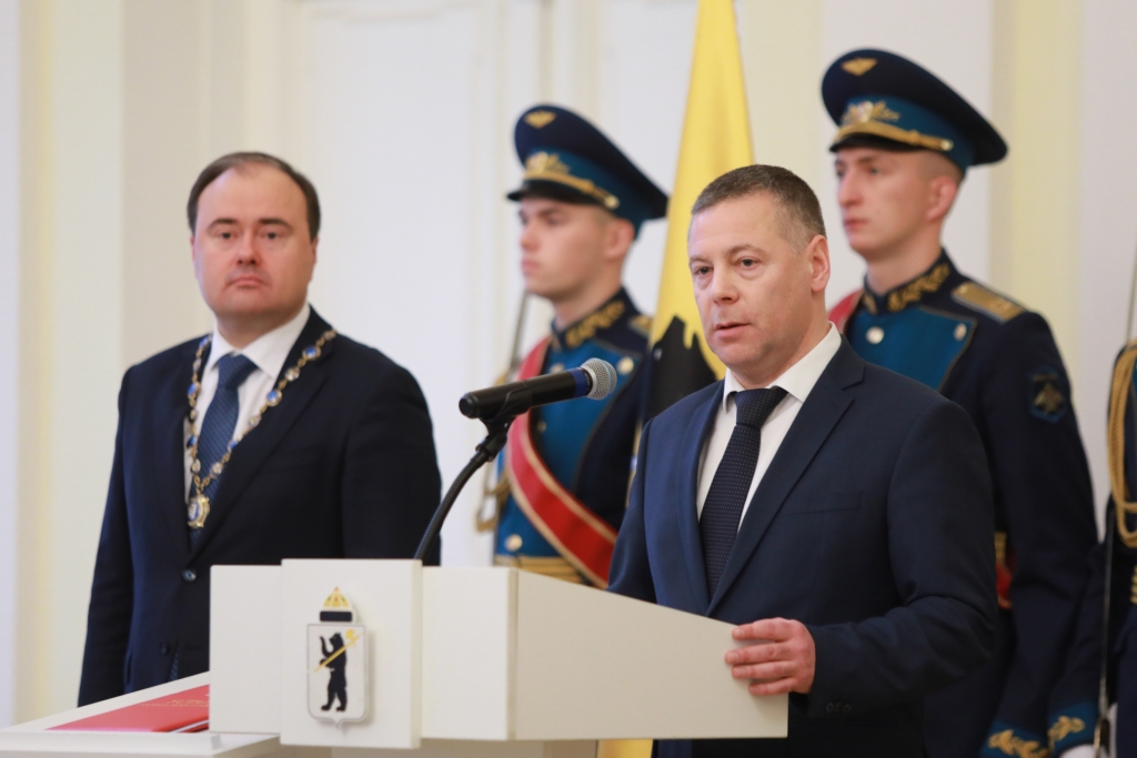 Михаил Евраев поздравил Артема Молчанова с вступлением в должность мэра Ярославля