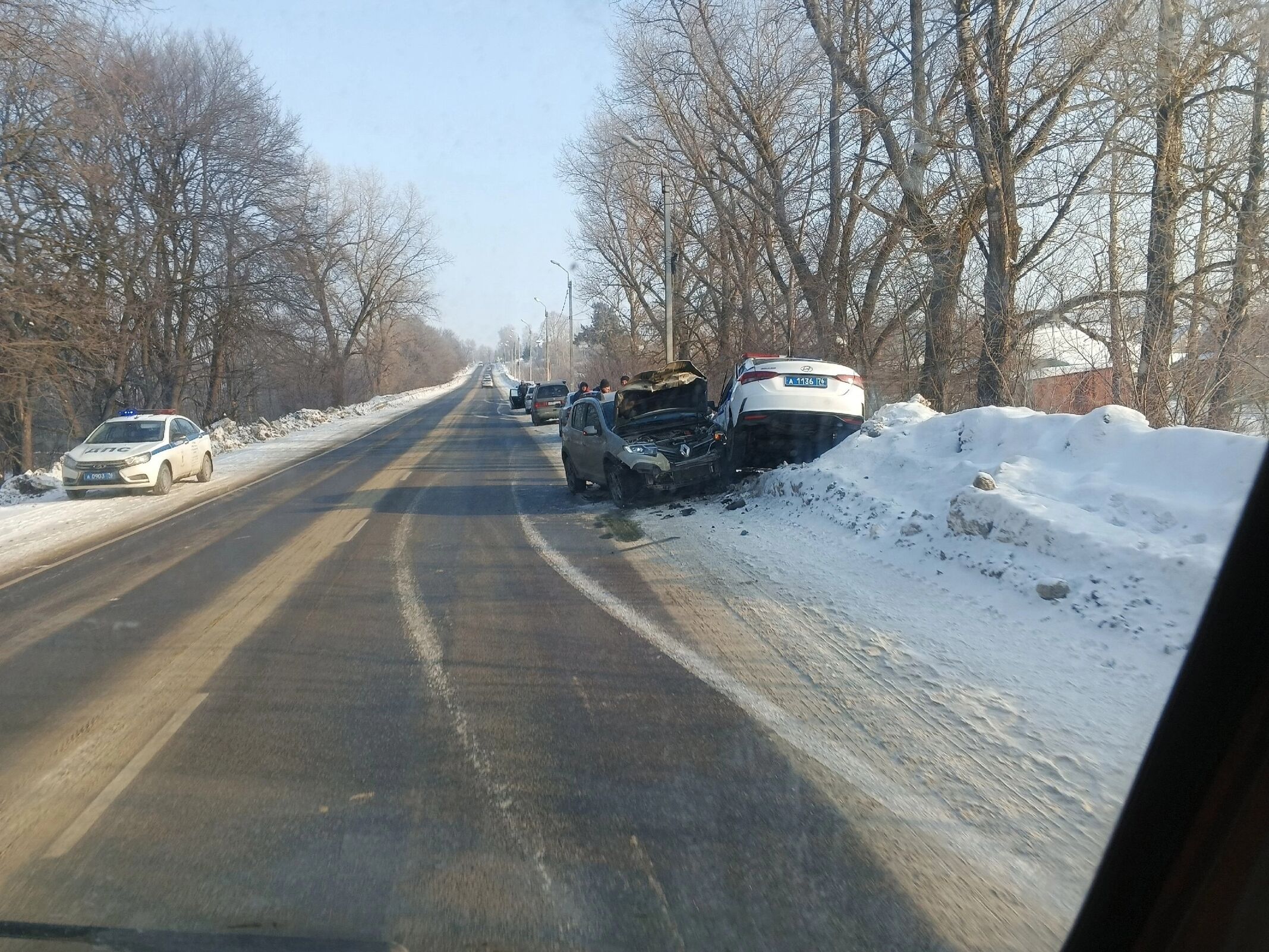 Автомобиль ДПС попал в аварию в Ярославском районе