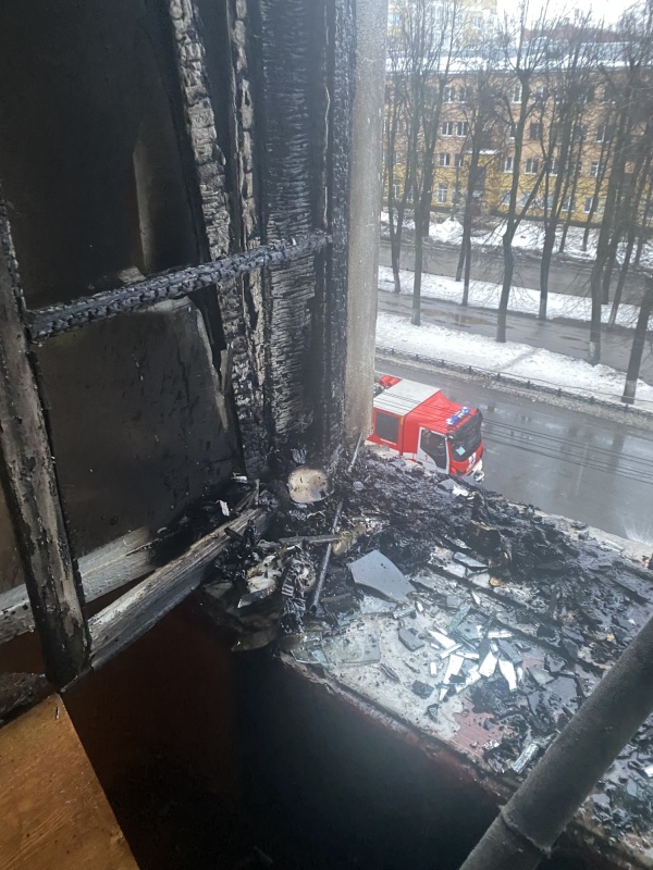 В Ярославле на проспекте Ленина загорелась коммунальная квартира