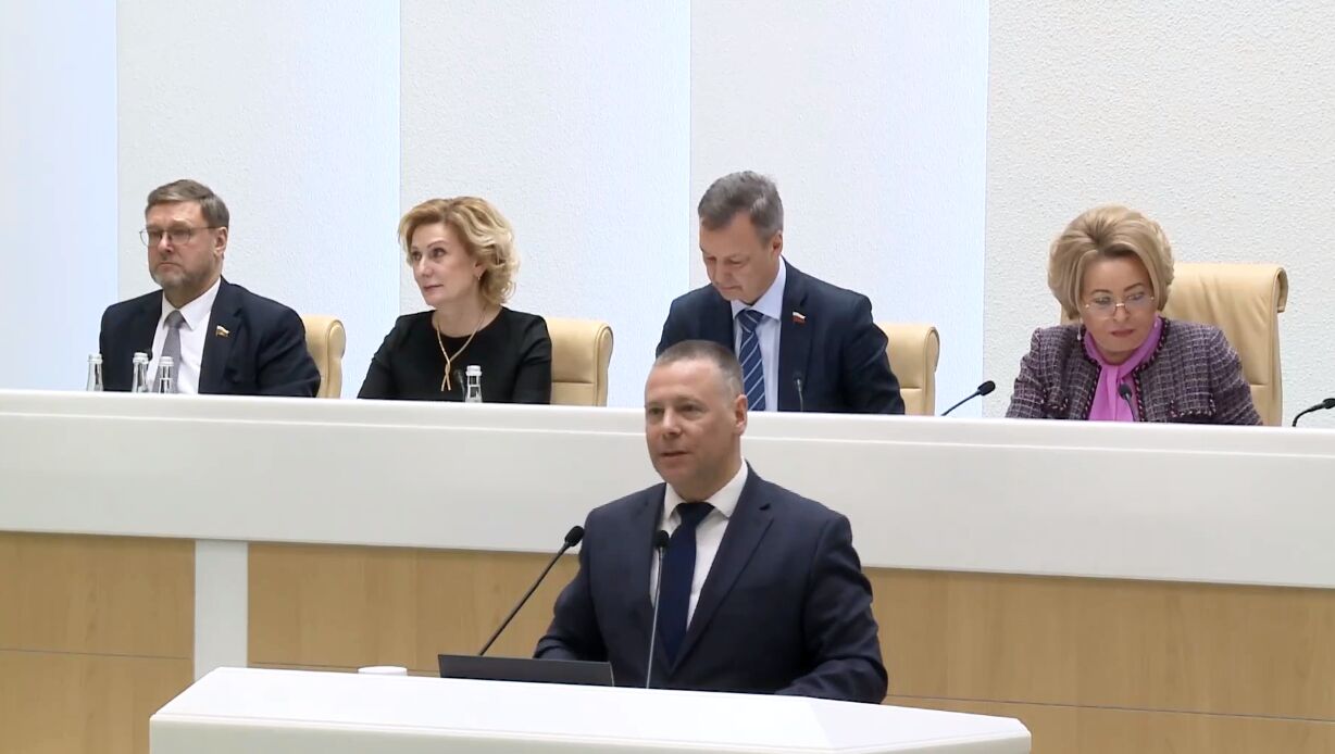 Выступление губернатора Михаила Евраева на Совете Федерации