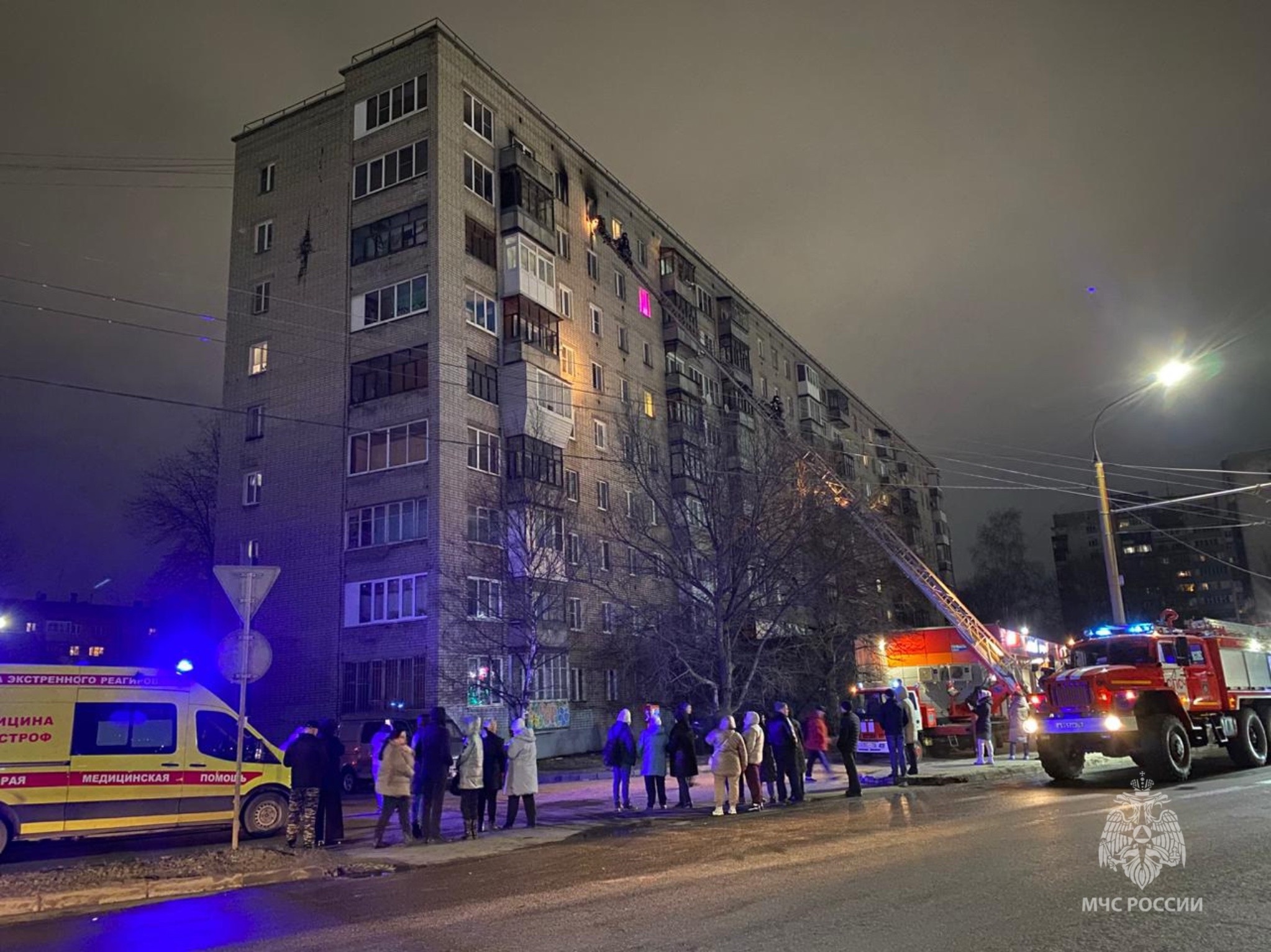 В Ярославле горела квартира в многоэтажном доме