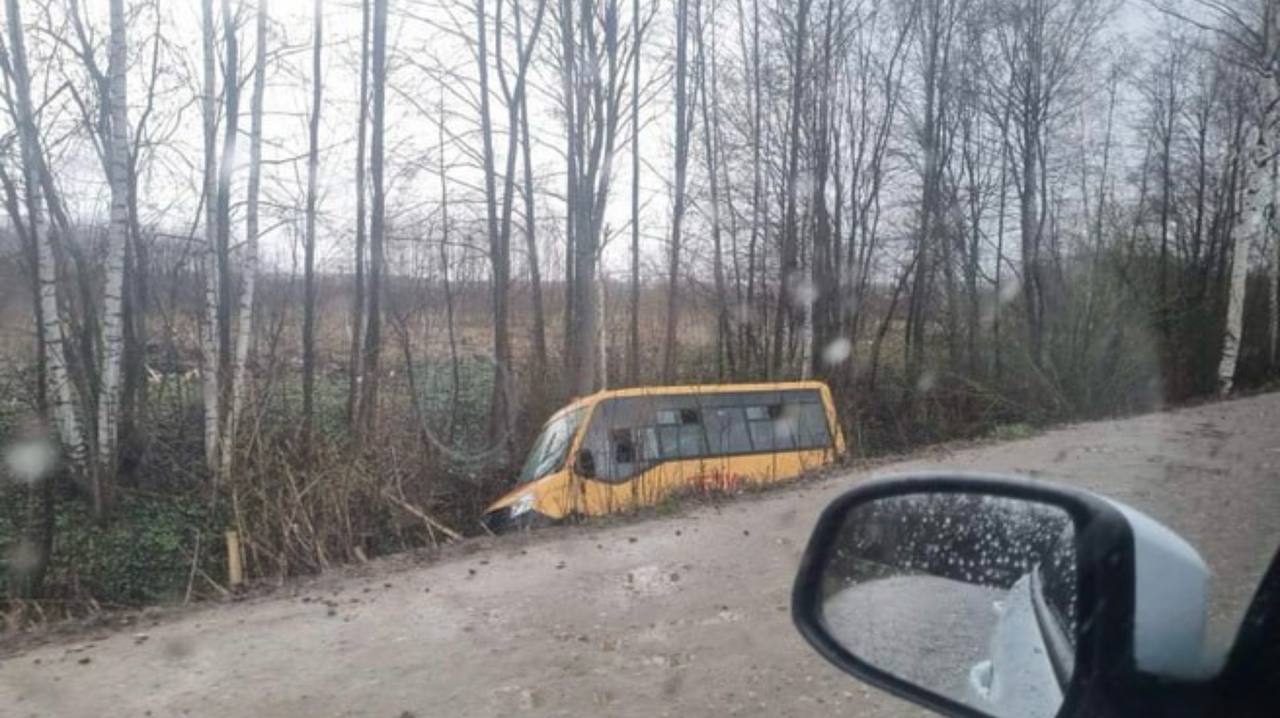 Автобус с детьми в кювете: детали аварии под Ярославлем