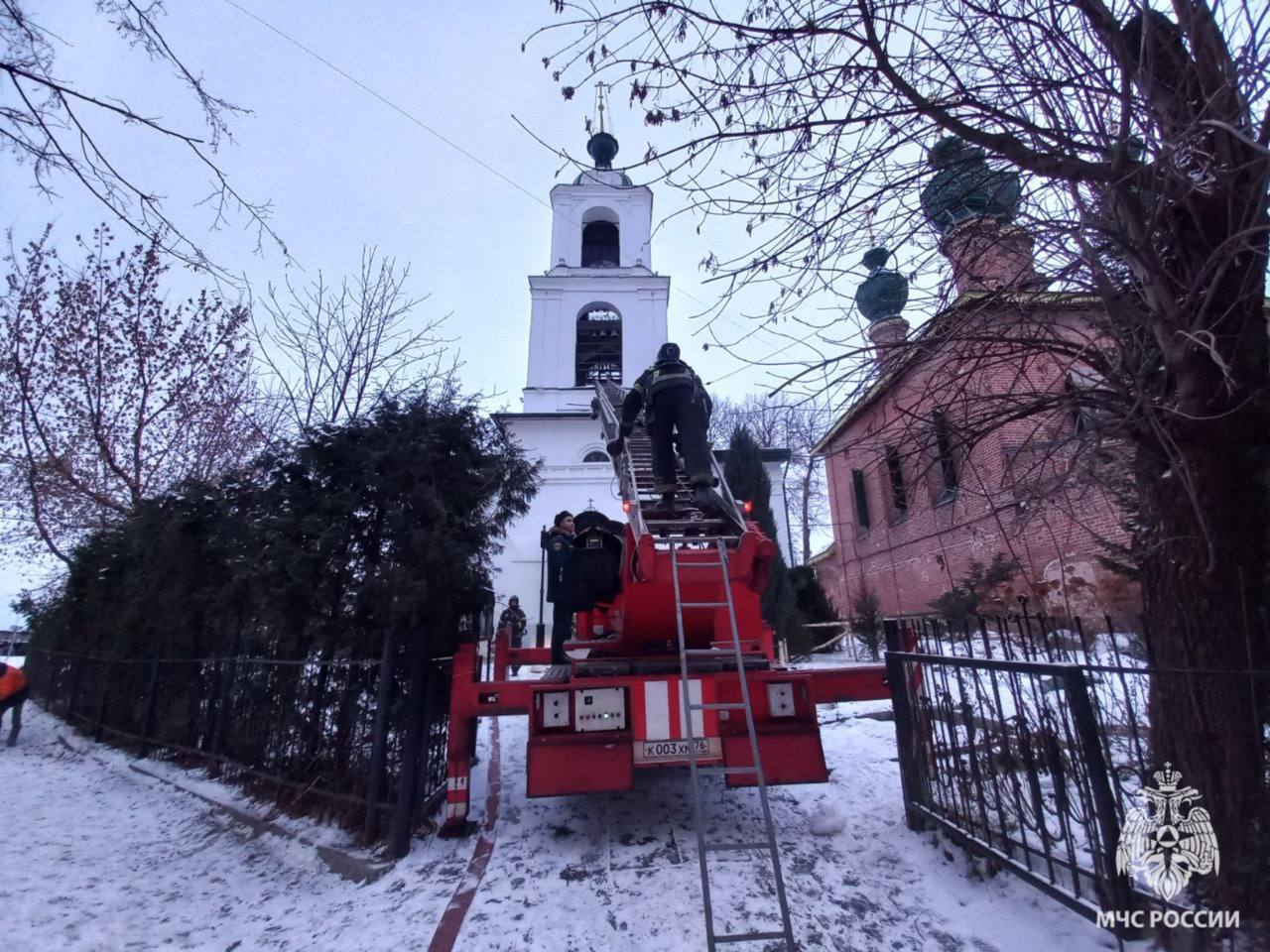 В Ярославле на колокольне церкви Вознесения Господня произошел пожар